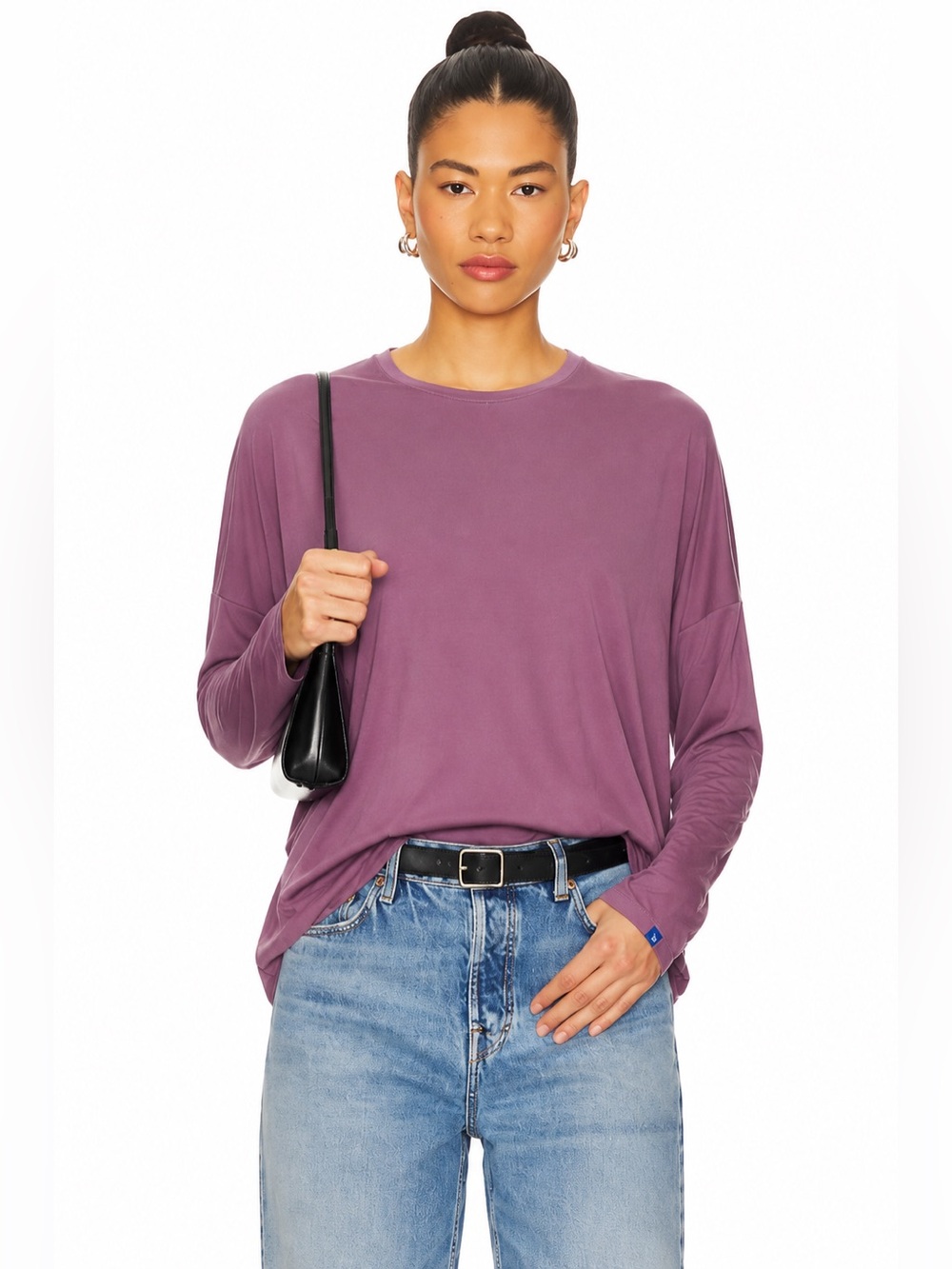 KIT AND ACE Mauve Modal Blend Dolman Top | Soft Stretch Knit 📐XS | Retail $109